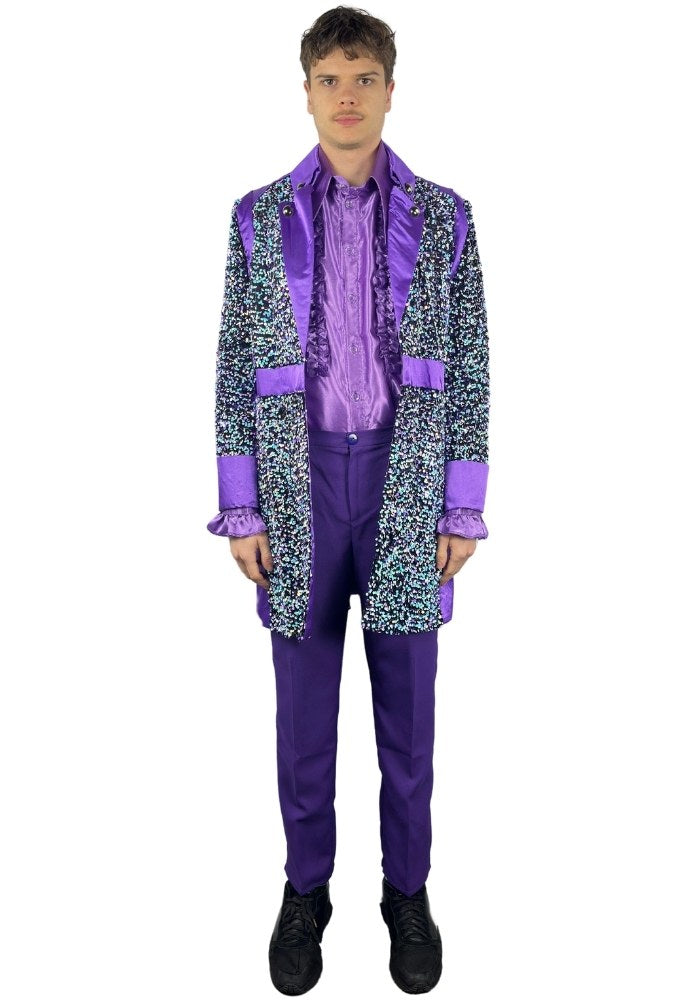 Carnavalsjas Sequin White Purple Heren - Bundel Basic - Festivales