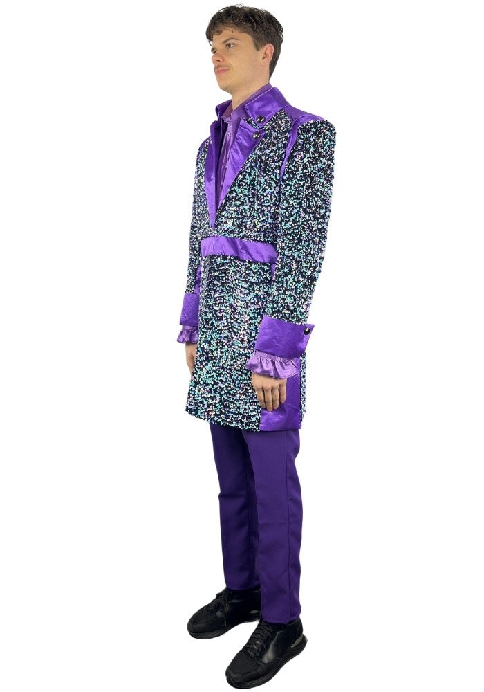 Carnavalsjas Sequin White Purple Heren - Bundel Basic - Festivales