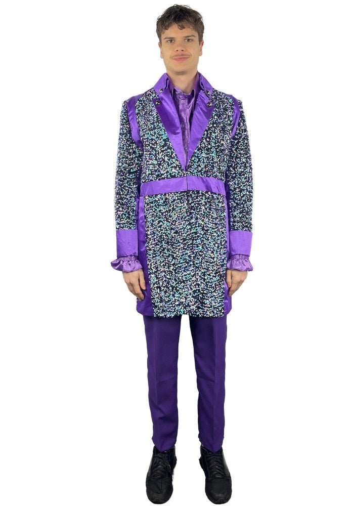 Carnavalsjas Sequin White Purple Heren - Bundel Basic - Festivales