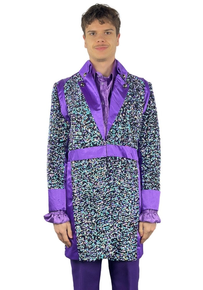 Carnavalsjas Sequin White Purple Heren - Bundel Basic - Festivales