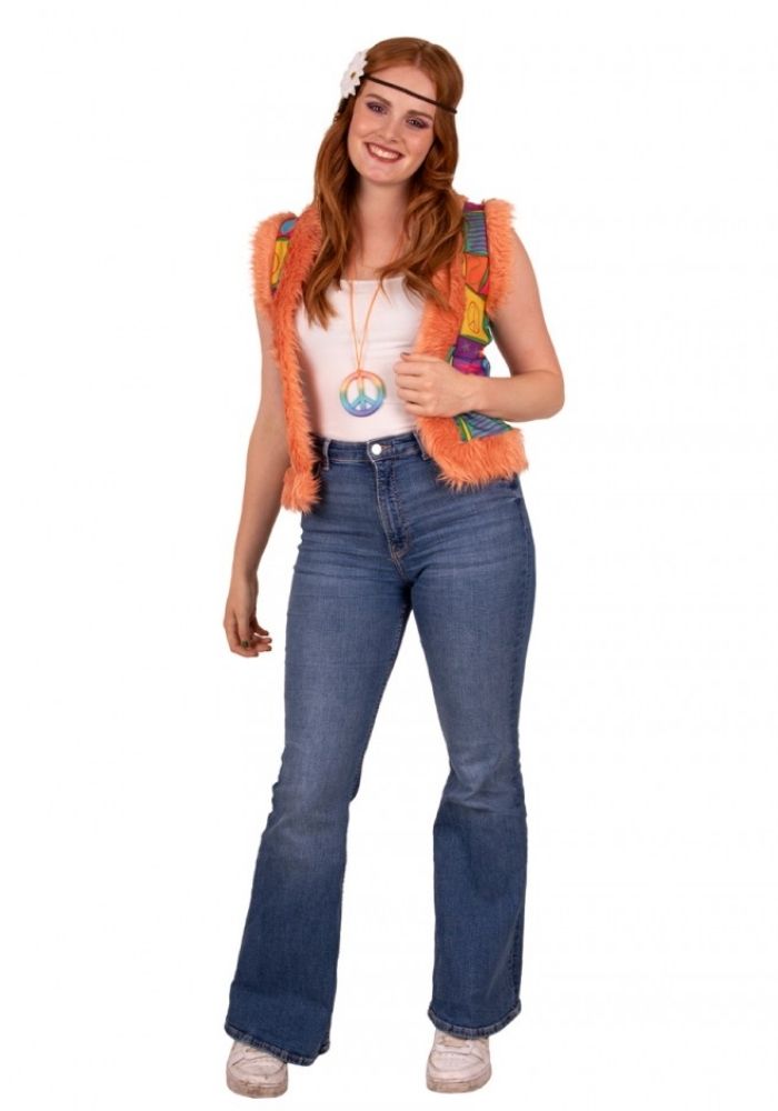 Carnavalsjas Hippie Vest Patchwork Dames - Festivales