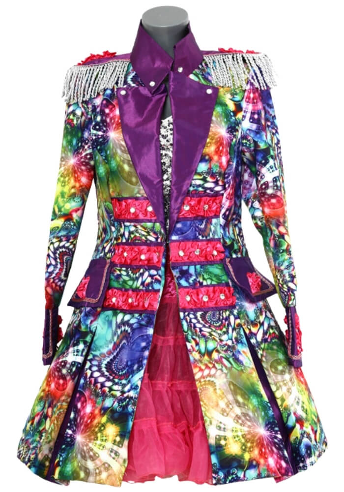 Dames Carnavalsjas Purple Holographic Diamonds 36 - Festivales