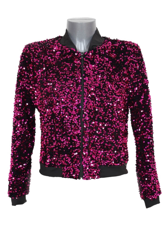 Carnavalsjas Paillettenjasje Roze Vrouwen 34/36 - Festivales