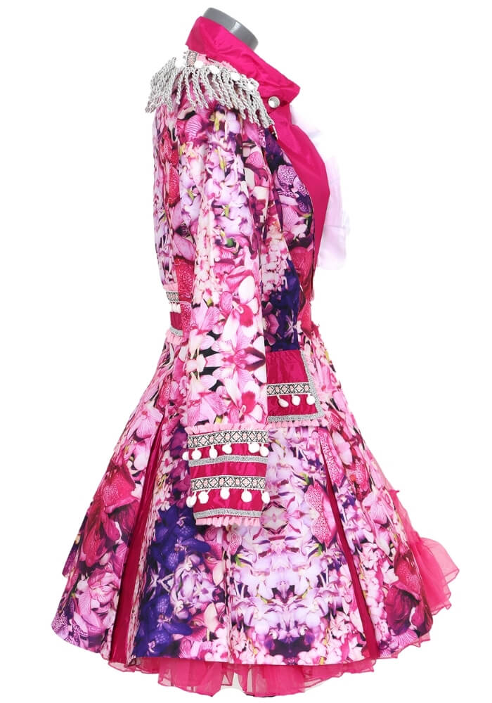 Carnavalsjas Pink Flower Dames - Festivales