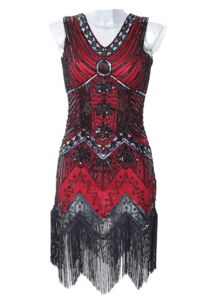 Charleston Jurk Rood Luxe - Festivales