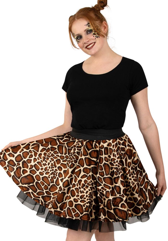 Cirkelrok Giraffe Print Dames - Festivales