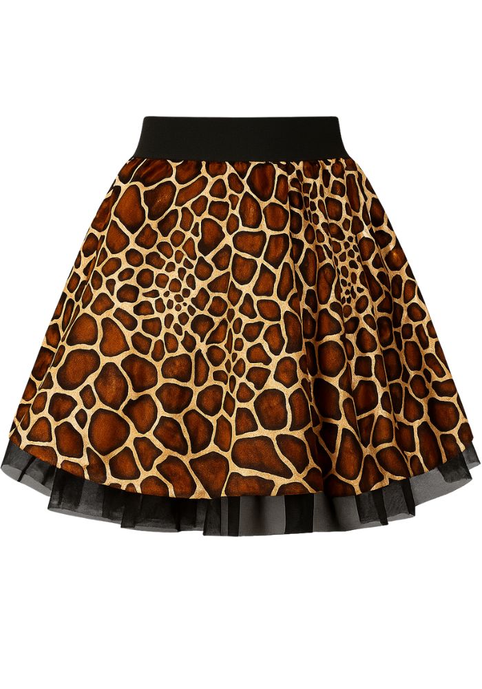 Cirkelrok Giraffe Print Dames - Festivales