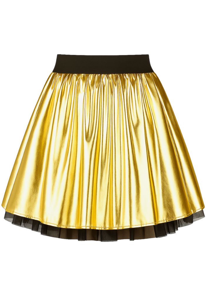 Cirkelrok Metallic Goud Dames - Festivales