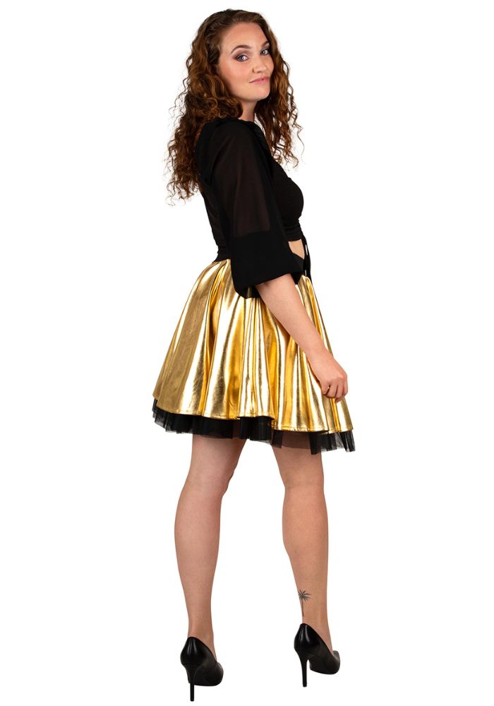Cirkelrok Metallic Goud Dames - Festivales