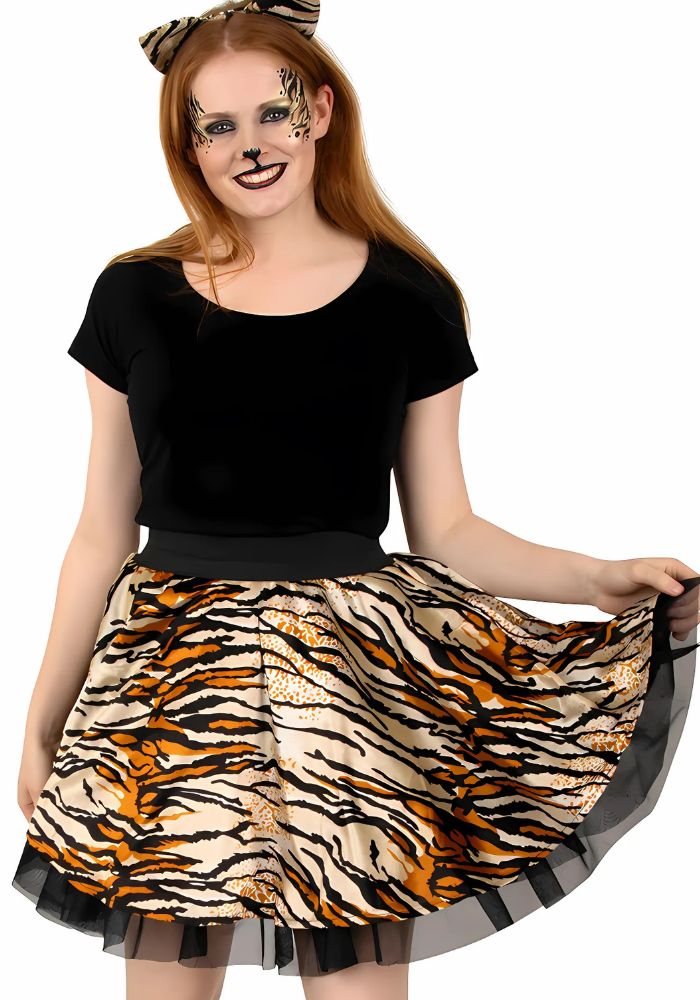 Cirkelrok Tijger Print Dames - Festivales