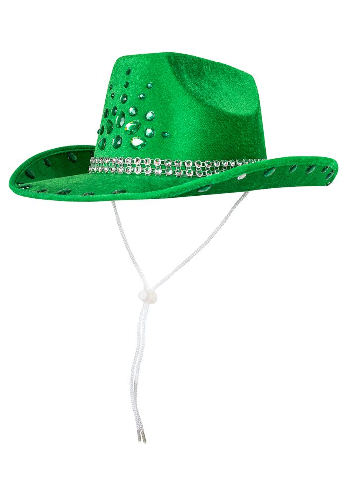 Cowboyhoed Groen Met Diamond - Festivales