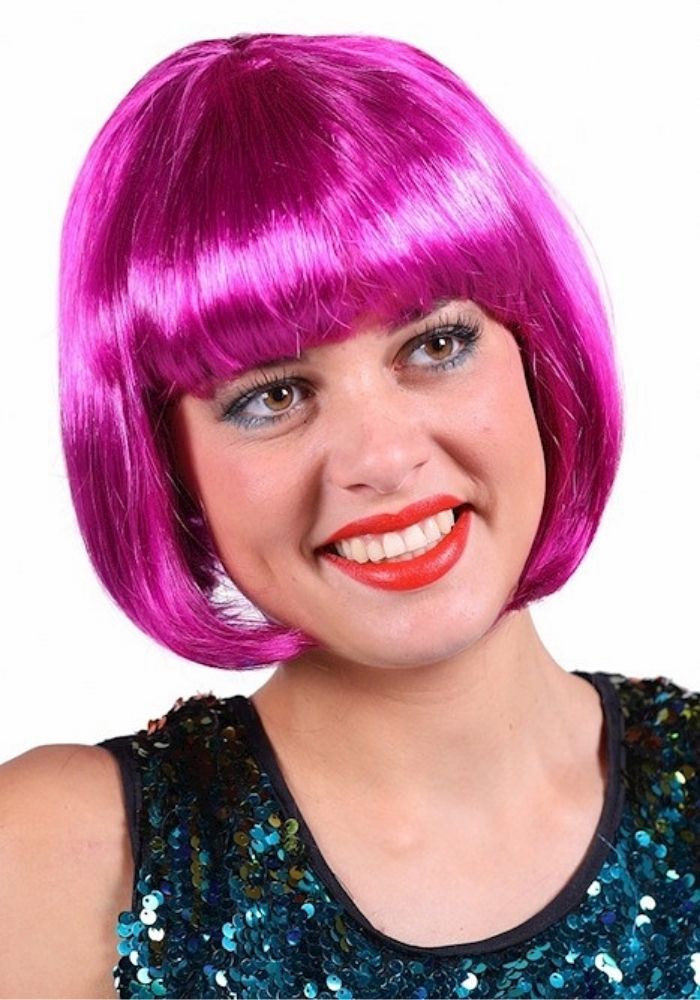 Dames Pruik Roxy Fuchsia - Festivales
