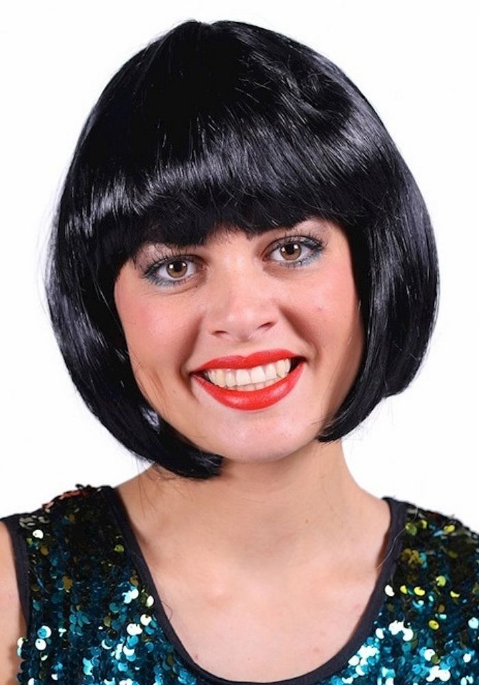 Dames Pruik Roxy Zwart - Festivales