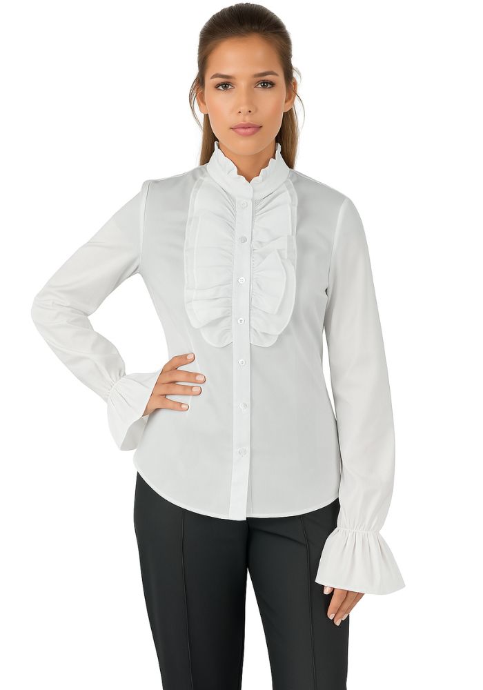 Damesblouse Wit Voor Carnavalsjassen - Festivales