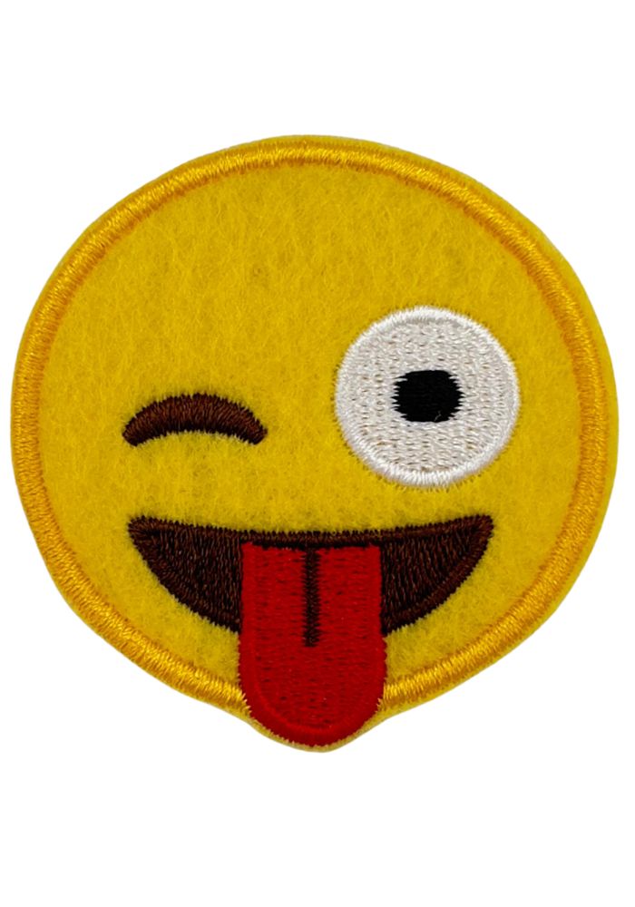 Emoji Knipoog Met Tongetje - Overige Embleem - Festivales