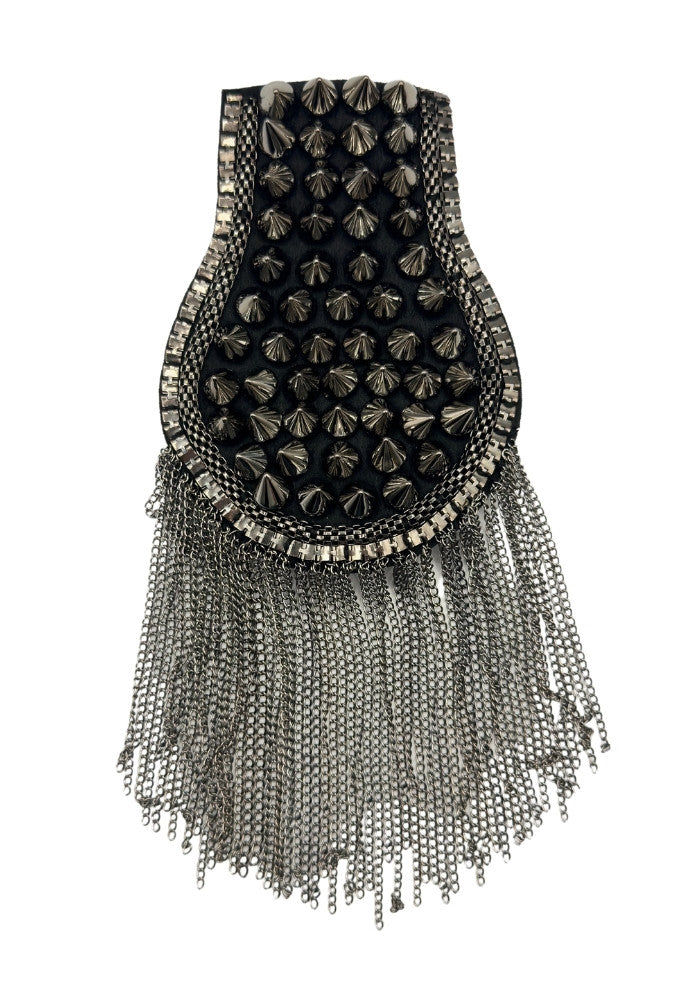 Epauletten Met Spikes Grijs Metallic - Festivales