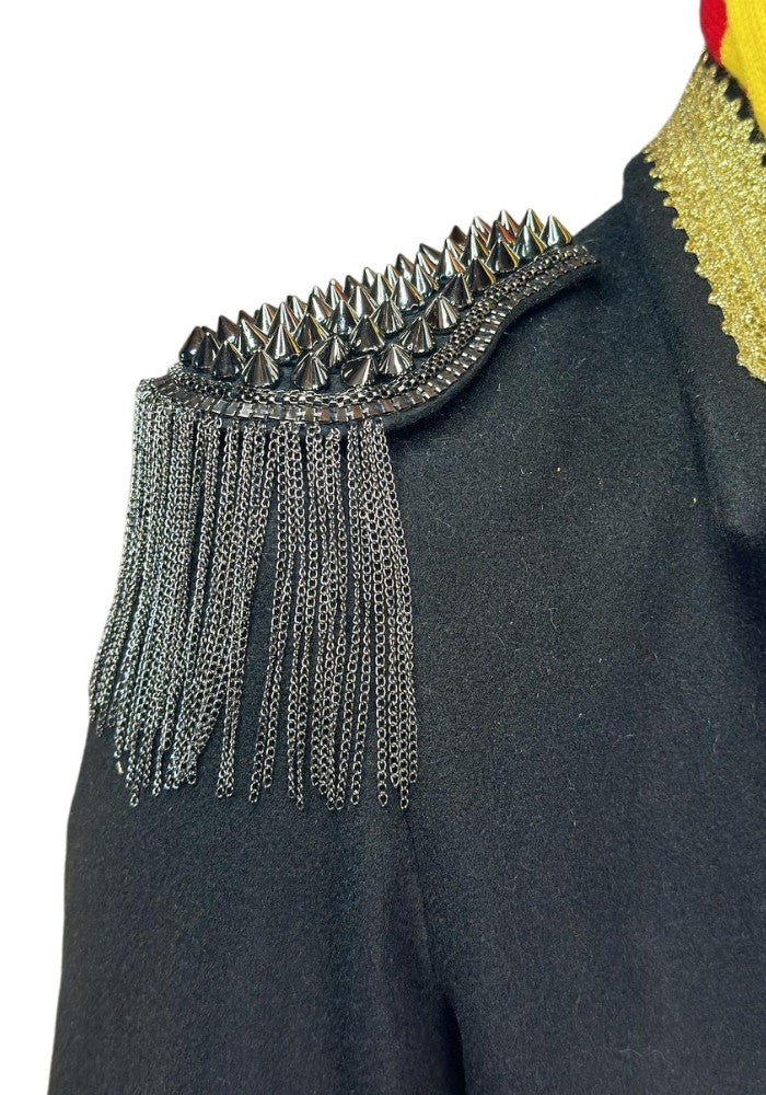 Epauletten Met Spikes Grijs Metallic - Festivales