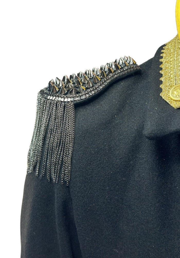 Epauletten Met Spikes Grijs Metallic - Festivales