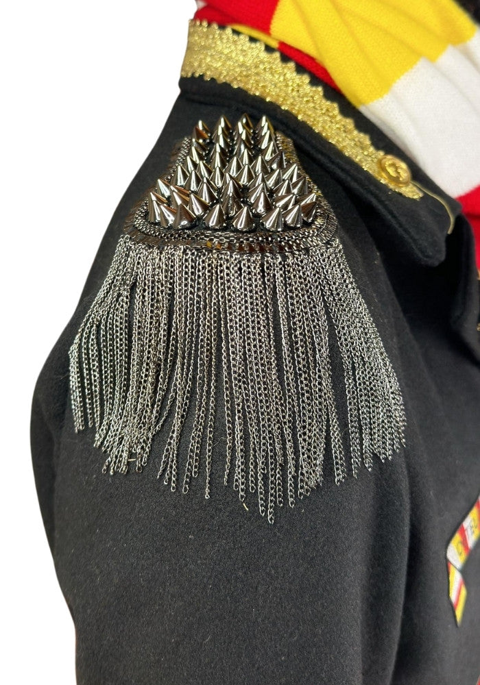 Epauletten Met Spikes Grijs Metallic - Festivales