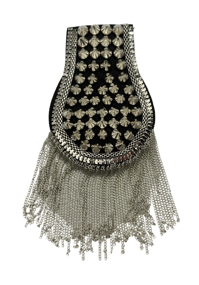Epauletten Met Spikes Zilver - Festivales