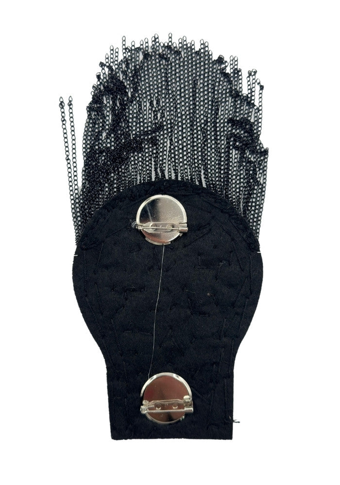 Epauletten Met Spikes Zwart - Festivales