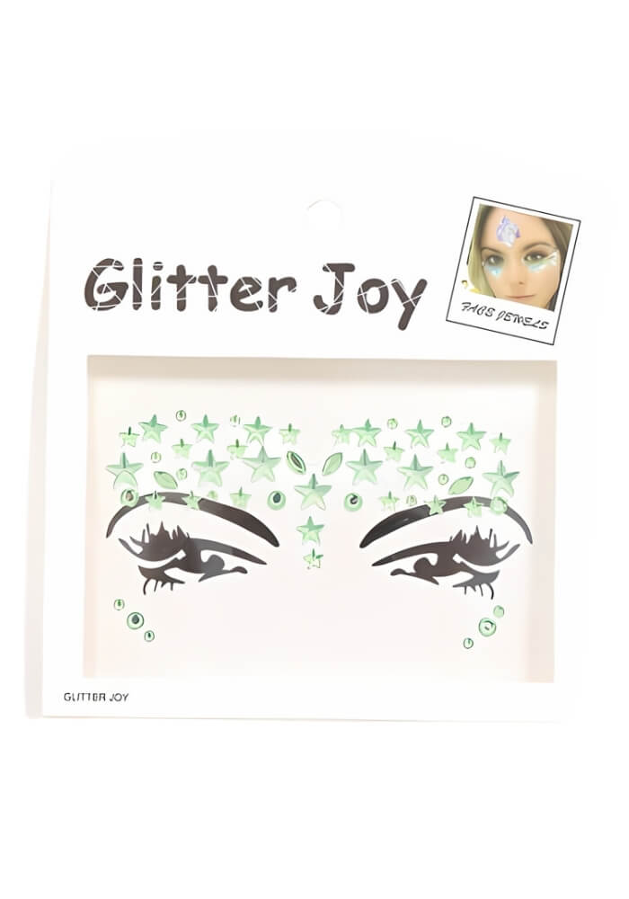 Face Jewels Iconen Groen - Festivales