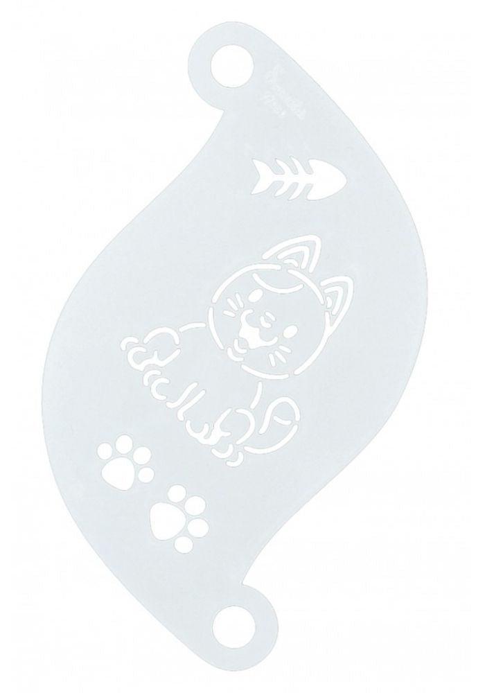 Face Paint Stencil Cute Cat 77050 - Festivales