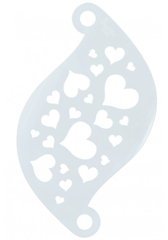 Face Paint Stencil Superstar Hearts 77002 - Festivales