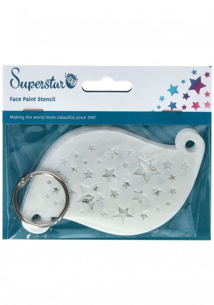 Face Paint Stencil Superstar Set 11pcs Met Ring 77080 - Festivales
