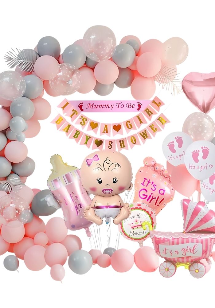 Baby Shower Versiering Pakket - Meisje - 39 Stuks - Festivales