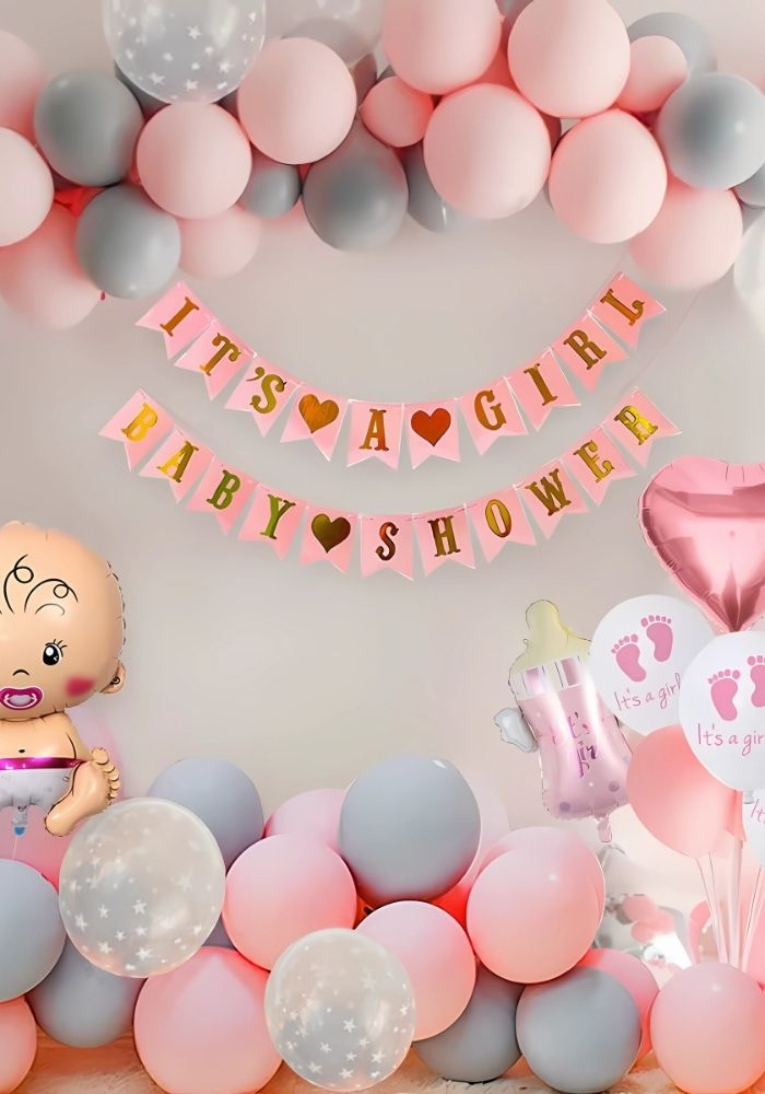 Baby Shower Versiering Pakket - Meisje - 39 Stuks - Festivales