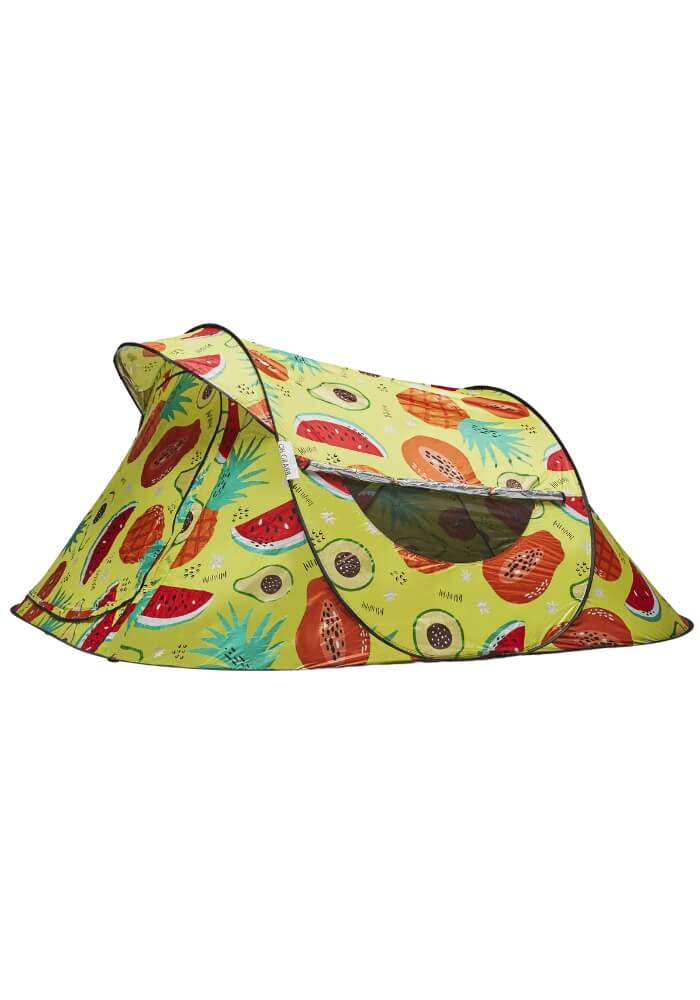 Festival Camping pop-up tent - 2-3 persoons - Fris & Fruitig print - Festivales