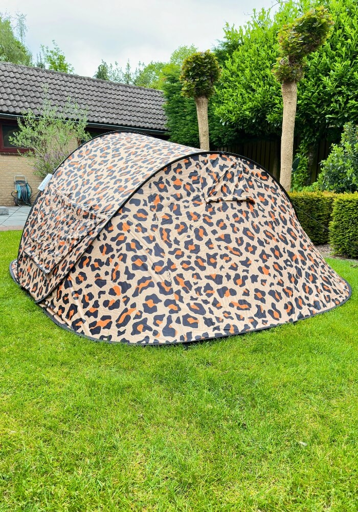Festival Camping pop-up tent - 2-3 persoons - Pittige Panter print - Festivales