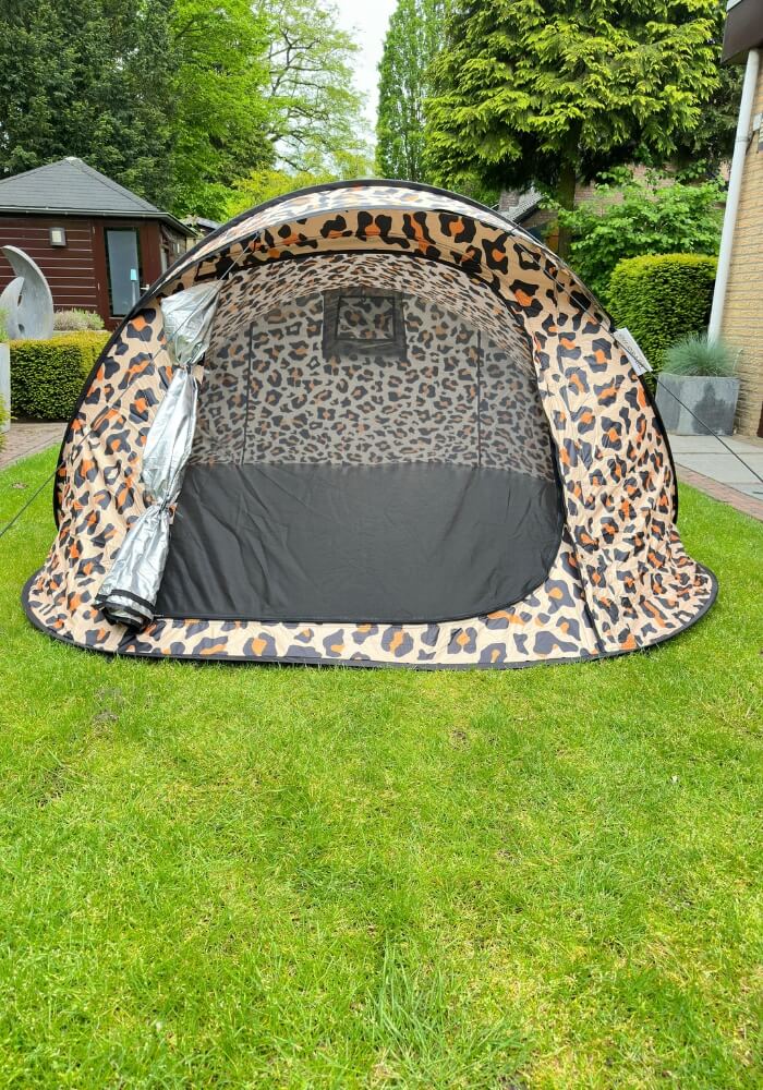 Festival Camping pop-up tent - 2-3 persoons - Pittige Panter print - Festivales