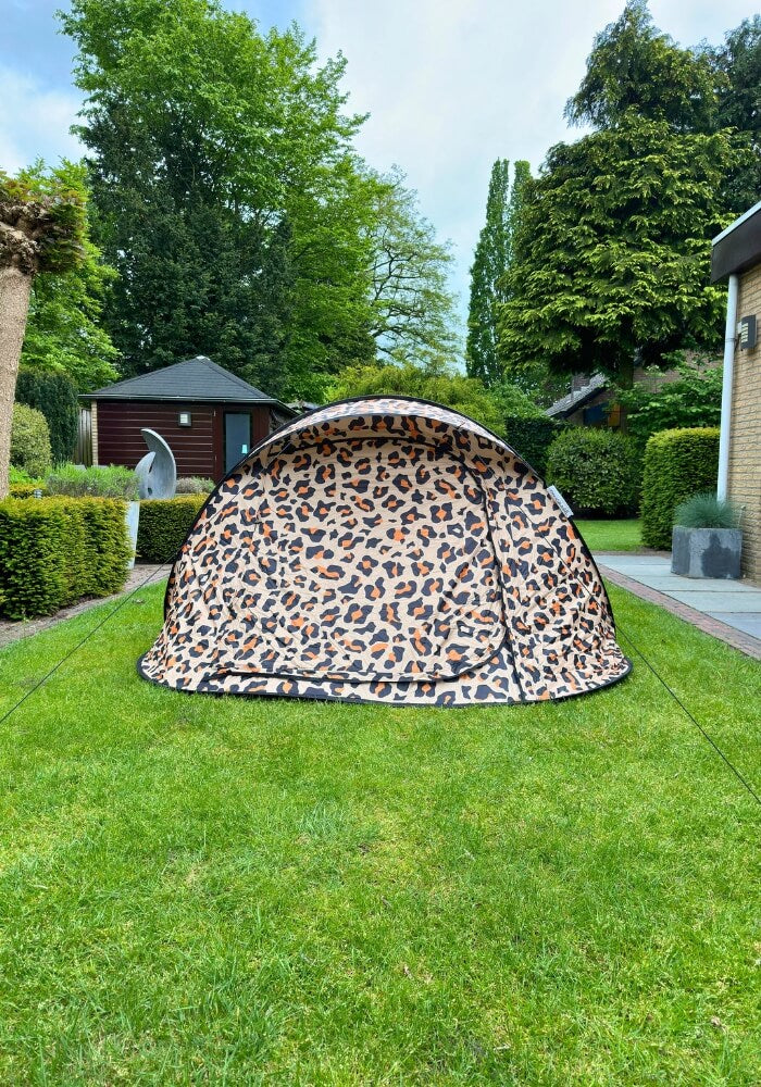 Festival Camping pop-up tent - 2-3 persoons - Pittige Panter print - Festivales