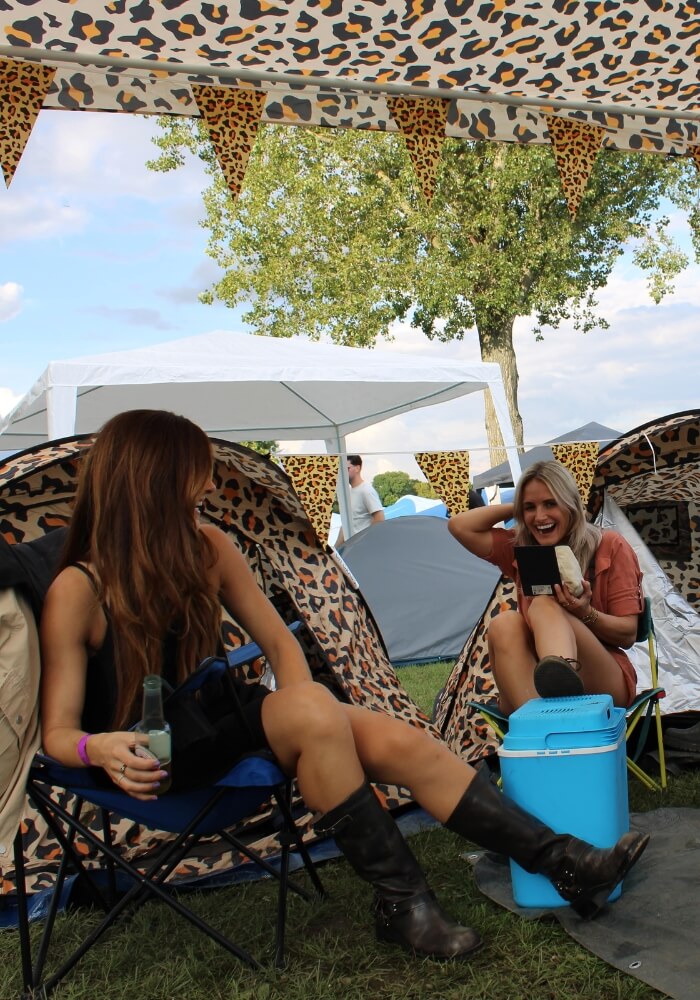 Festival Camping pop-up tent - 2-3 persoons - Pittige Panter print - Festivales