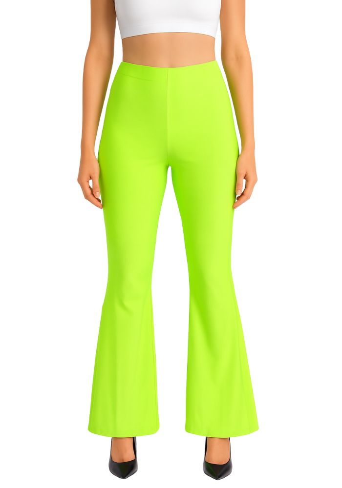 Flared Broek Neon Groen - Festivales