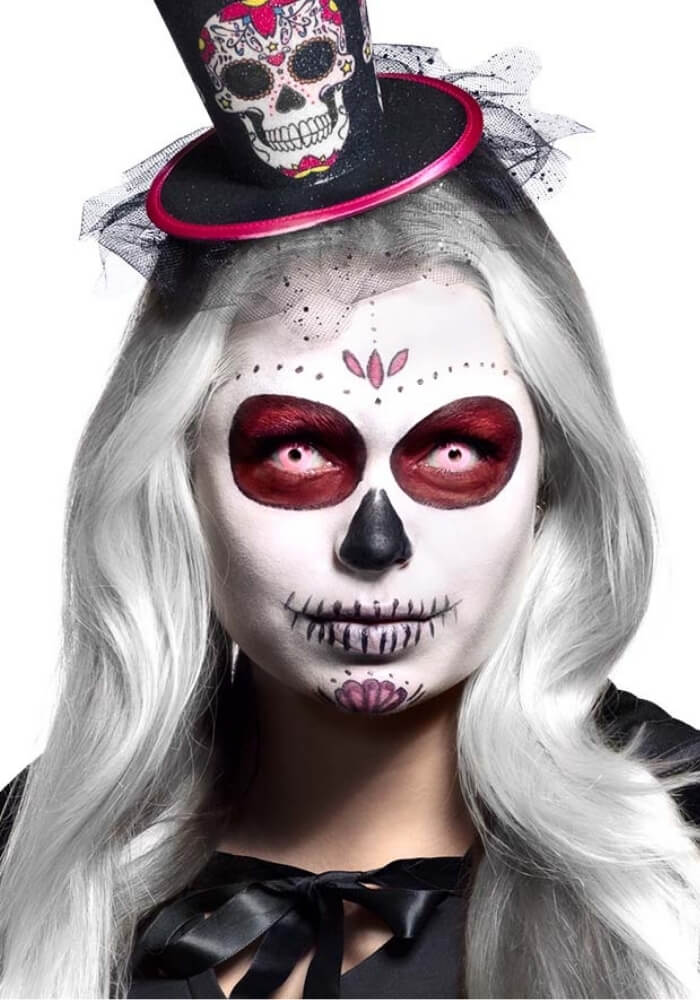 Halloween Maandlenzen UV Flash Roze - Festivales