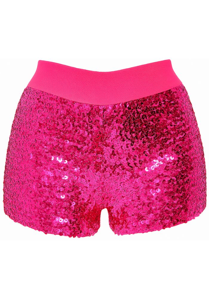 Hotpants Pailletten Roze - Festivales