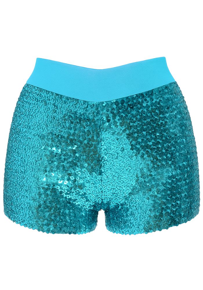Hotpants Pailletten Turquoise - Festivales