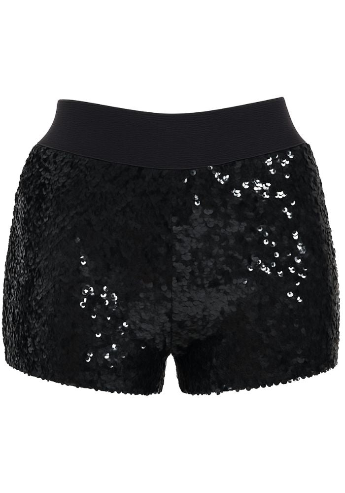 Hotpants Pailletten Zwart - Festivales