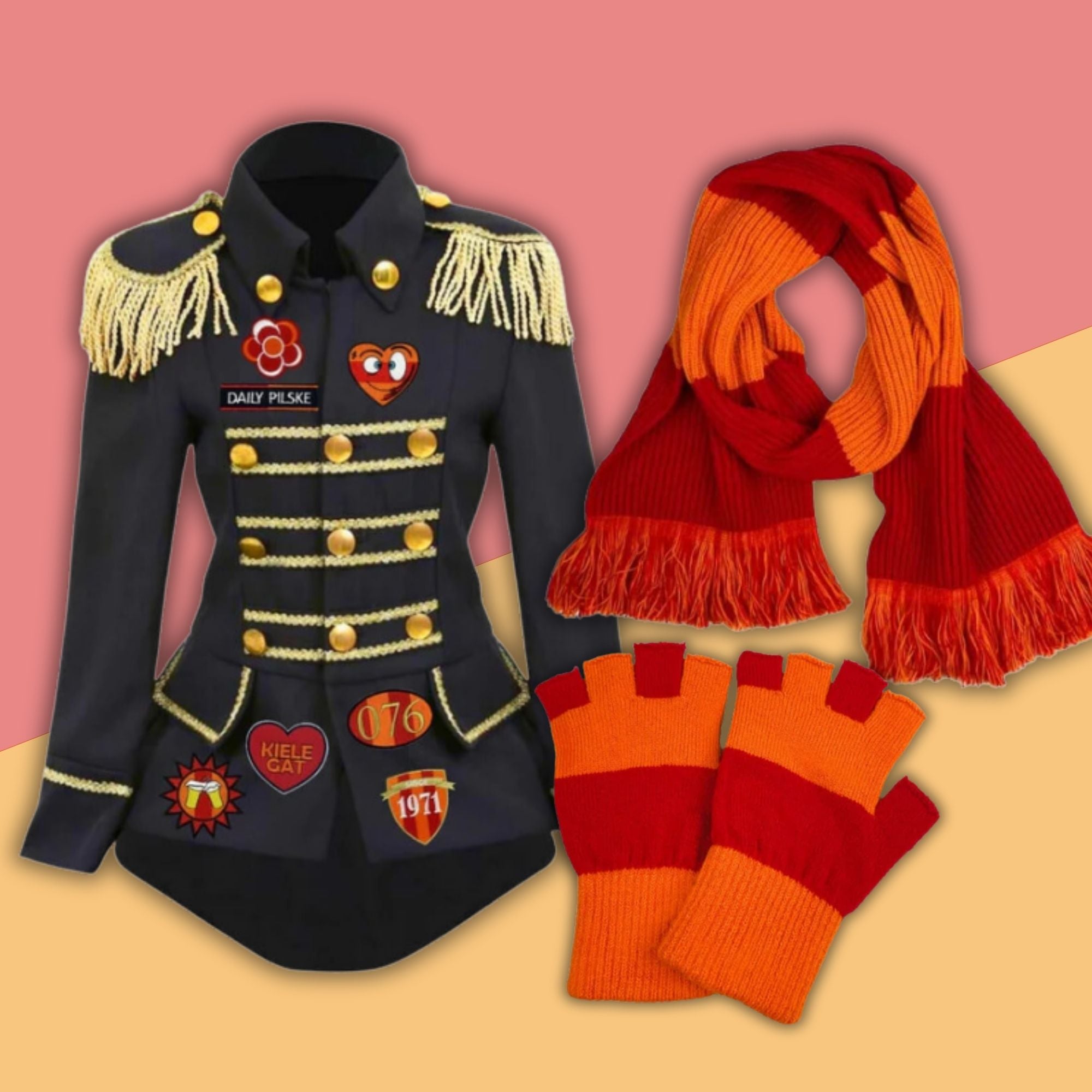 Kielegat Artikelen zoals onze bestseller kielegat jasjes gepimpt met echte breda emblemen.