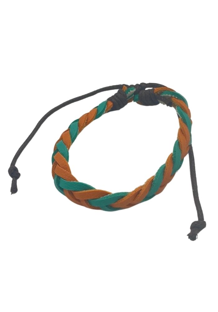 Kruikenstad Leren Armband Gevlochten - Festivales
