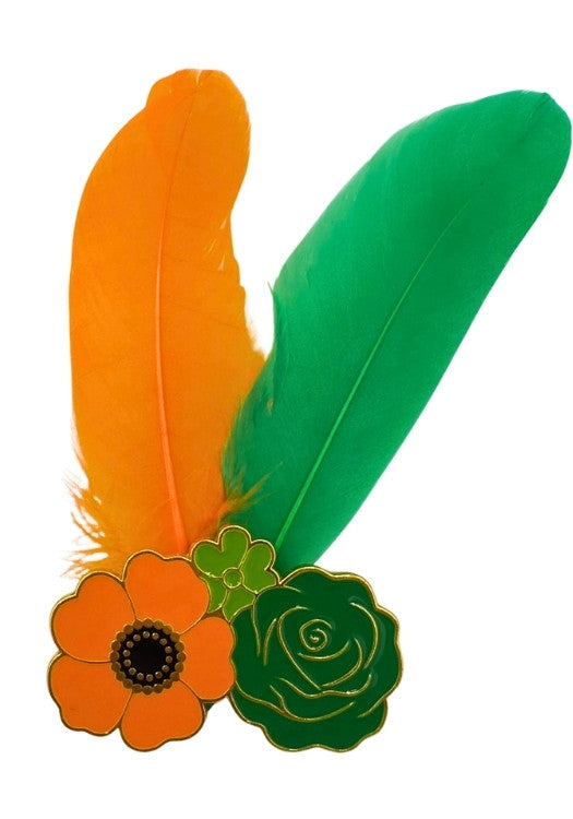 Kruikenstad Pin Bloemen Met veren - Festivales