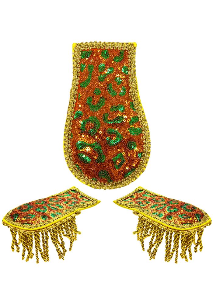 Kruikenstad Epauletten Pailletten Panterprint Kleur - Festivales