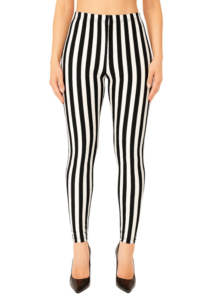 Legging Zwart Wit Gestreept - Festivales