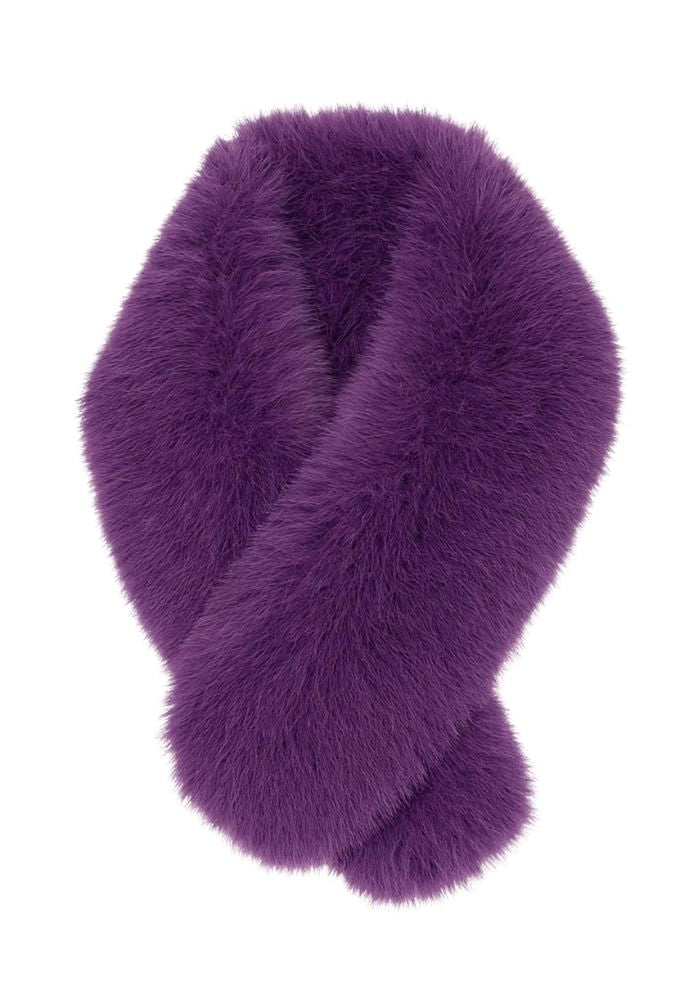 Nep Bont Sjaal Paars met Clip - Festivales