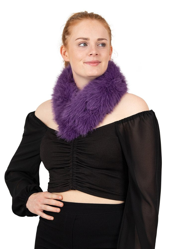 Nep Bont Sjaal Paars met Clip - Festivales