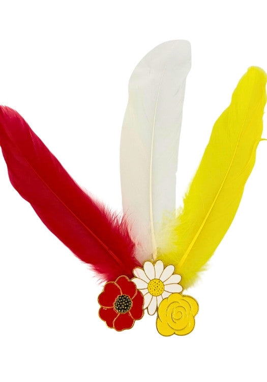 Oeteldonk Pin Bloemen Met Veertjes - Festivales