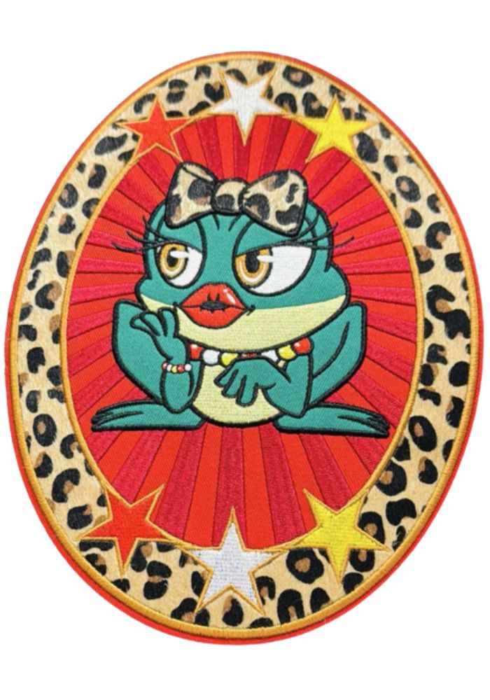 Kikker Ovaal Met Panter - Oeteldonk Rugembleem - Festivales